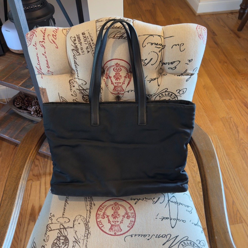 VTG Coach Mercer‎ Black Twill Leather Trim Tote Laptop Bag C1K-5117 New York